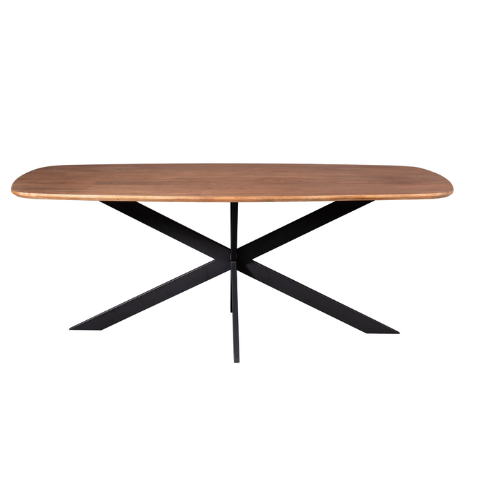 Eettafel Elegance | Mangohout | Deens Ovaal | Matrixpoot | 240cm