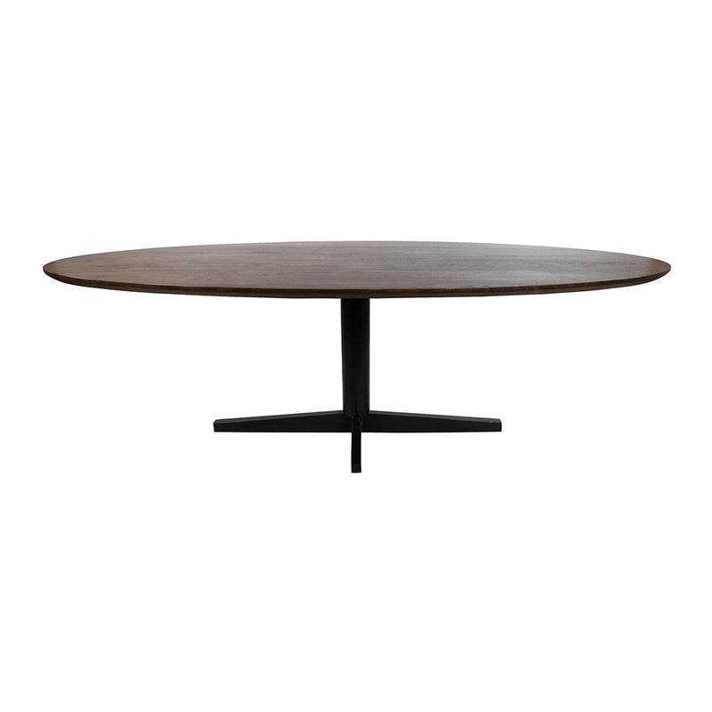 Eetkamertafel Scorpio | Mangohout | Ovaal | Black Kolompoot | 220cm