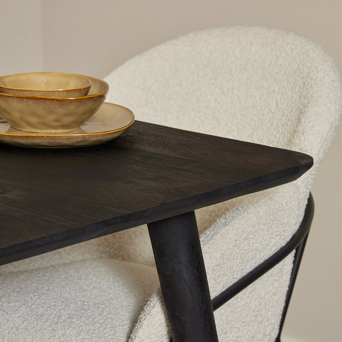 Eettafel Omaha Black | Mangohout | Rechthoek