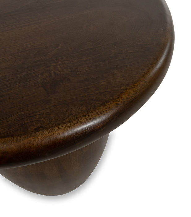 Bijzettafel Balloon | Massief Mangohout - Walnut - Gelakt | Ø50, H50, Mango