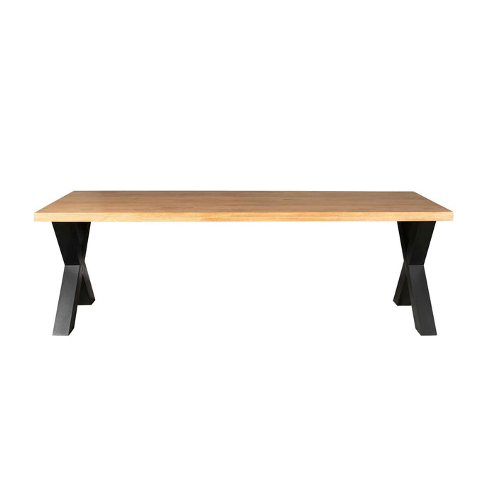 Eetkamertafel Denver | Mangohout | Rechthoek | X-poot | 220cm