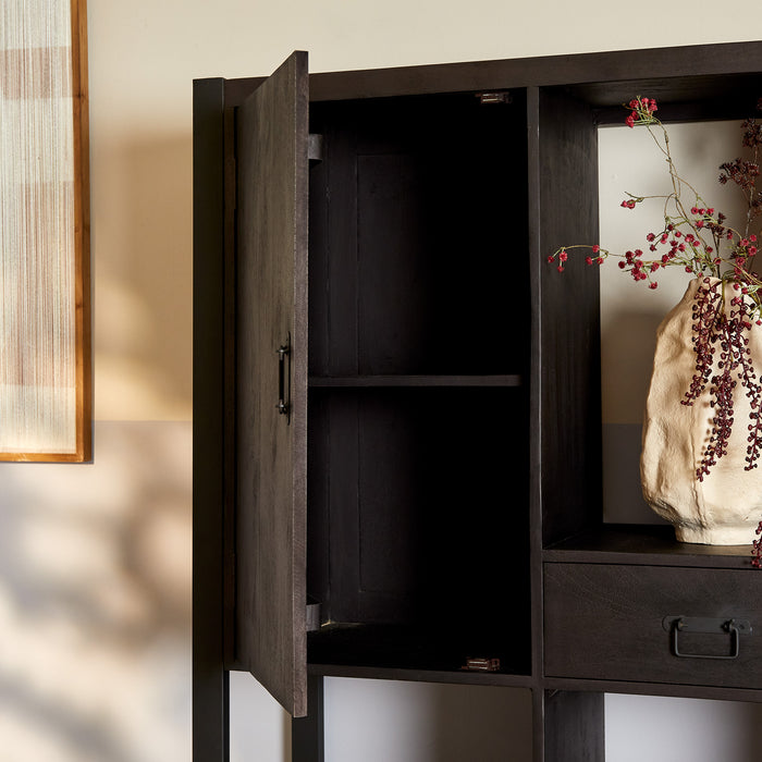 Vakkenkast Boaz Black | 150 x 180 cm