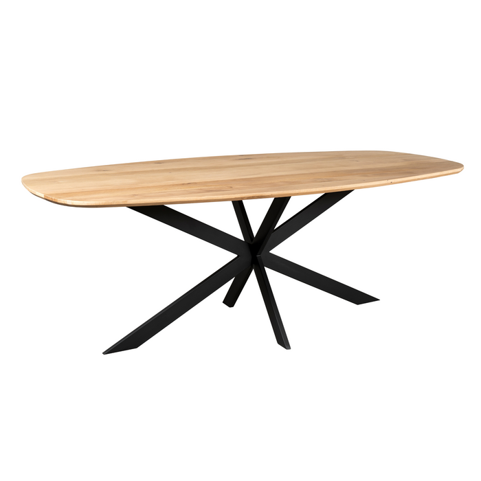 Eettafel Ferris | Eikenhout | Deens Ovaal | Matrixpoot | 240cm