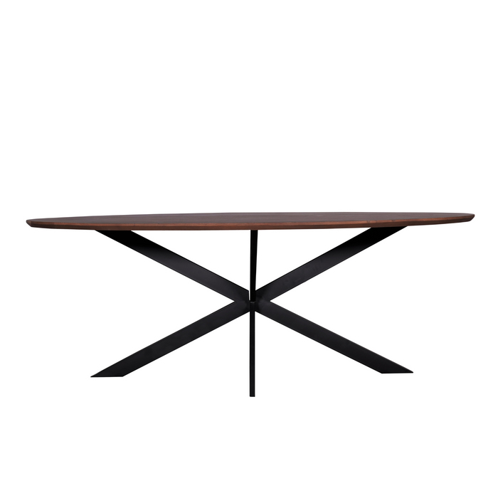 Eettafel Ferris | Eikenhout | Ovaal | Matrixpoot | ["210x100cm","240x110cm"] | Walnoot Eiken