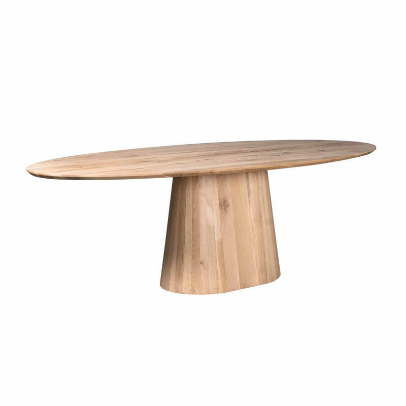 Eettafel Riga | Eiken | Ovaal | Ronde poot