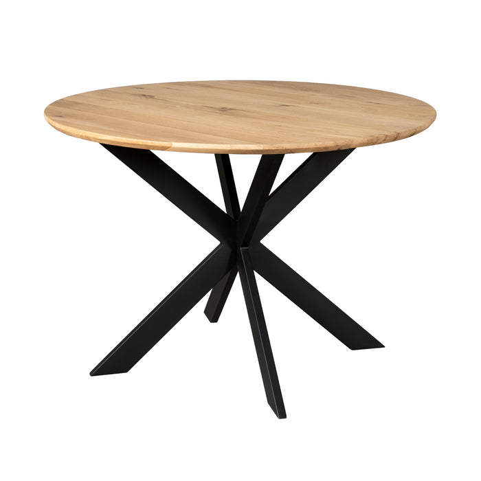 Eettafel Ferris Naturel | Eikenhout | Rond | Matrixpoot