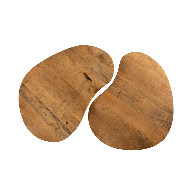 Erfurt | Massief Mangohout - Smooth Natural - Gelakt | salontafel organisch, set van 2,