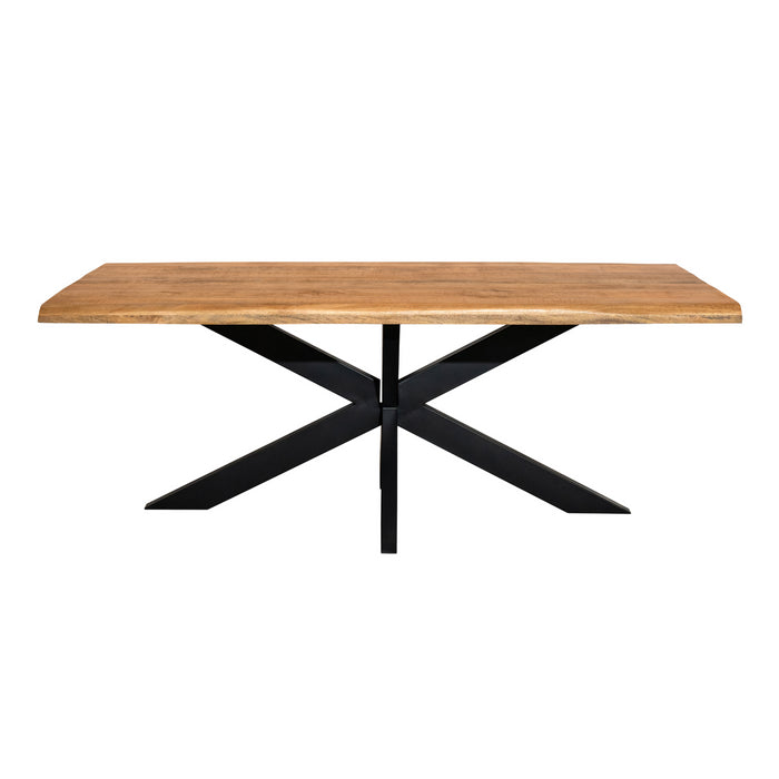 Boomstamtafel Denver | Mangohout | Rechthoek | Matrixpoot | 180cm