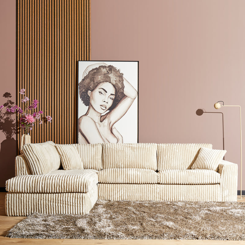 Hoekbank Teddy | Links | Beige