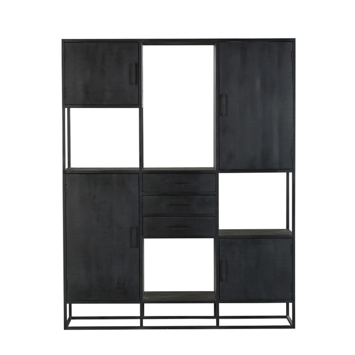 Vakkenkast Denver Black | 160 x 200 cm | Supreme XXL