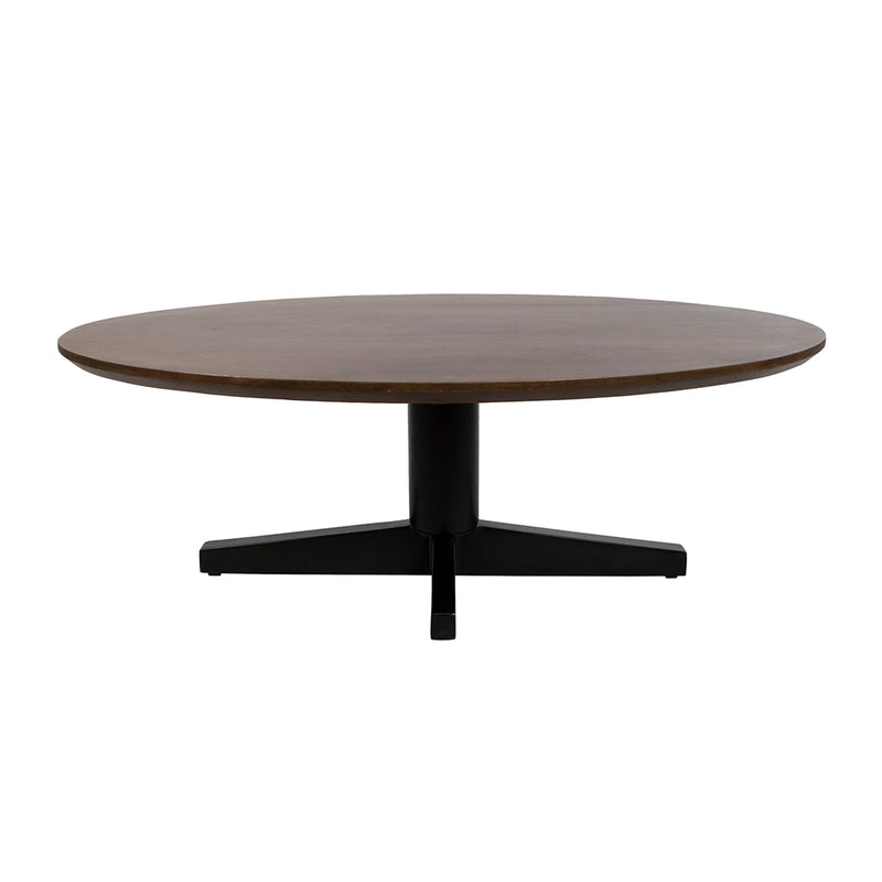 Salontafel Scorpio | 130, ovaal, poot Black, Mango Brown Walnut