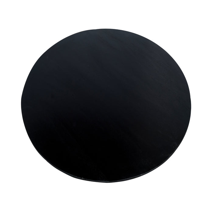 Eettafel Ferris Zwart | Eikenhout | Rond | Matrixpoot