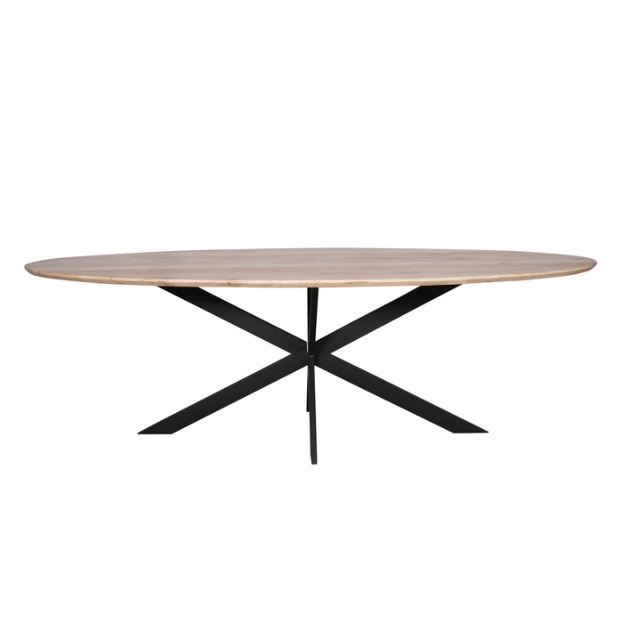 Eettafel Ferris Naturel | Eiken | Ovaal | Matrixpoot | 210cm