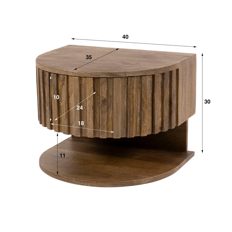 Nachtkastje Ridge shelve 1L