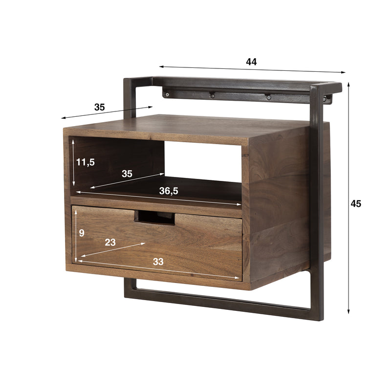 Nachtkastje Air Solid open vak 1L