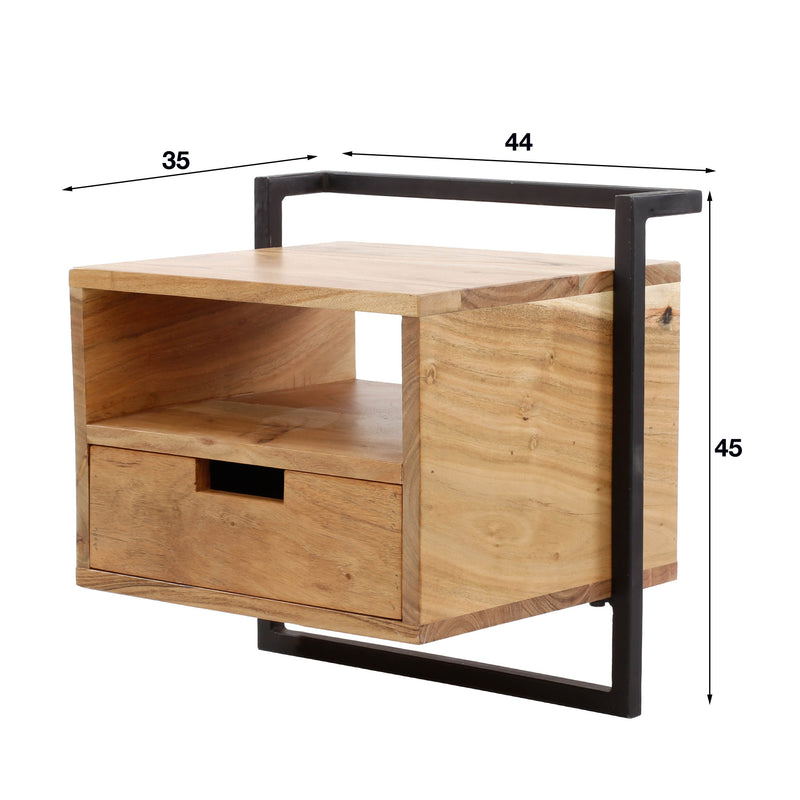 Nachtkastje Air Solid open vak 1L