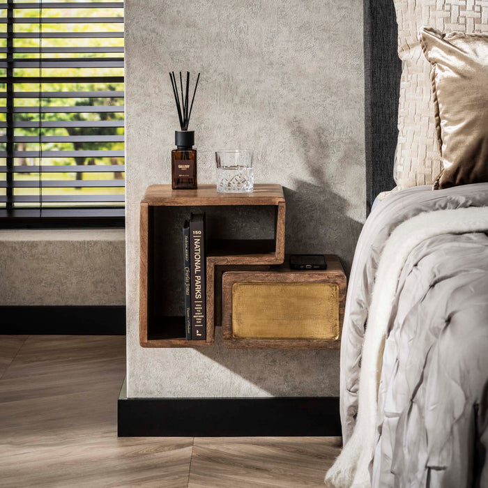 Nachtkastje Brass 1L set/2