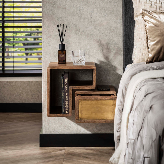 Nachtkastje Brass 1L set/2