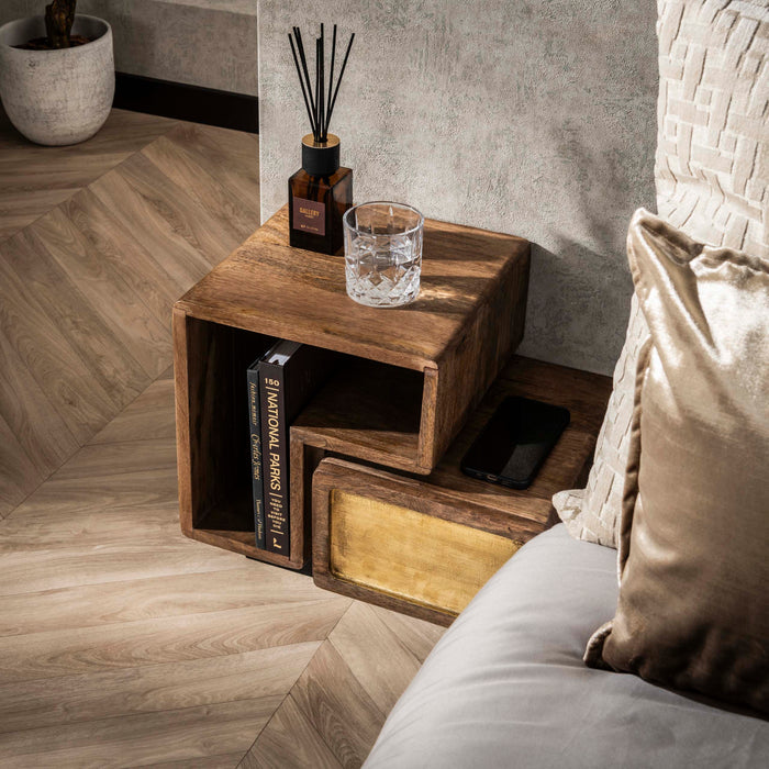 Nachtkastje Brass 1L set/2