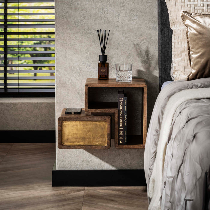 Nachtkastje Brass 1L set/2