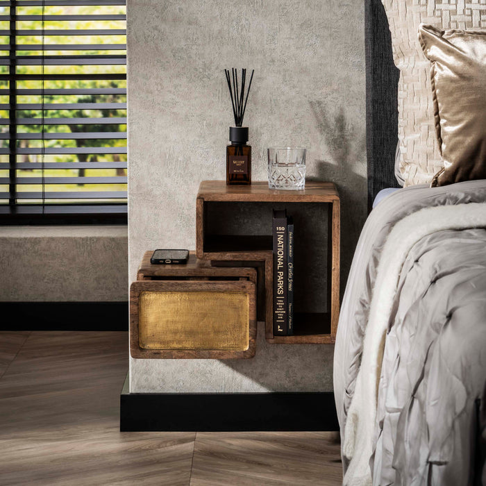 Nachtkastje Brass 1L set/2