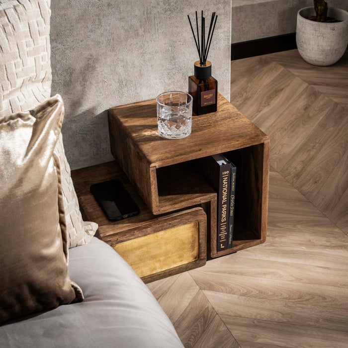 Nachtkastje Brass 1L set/2