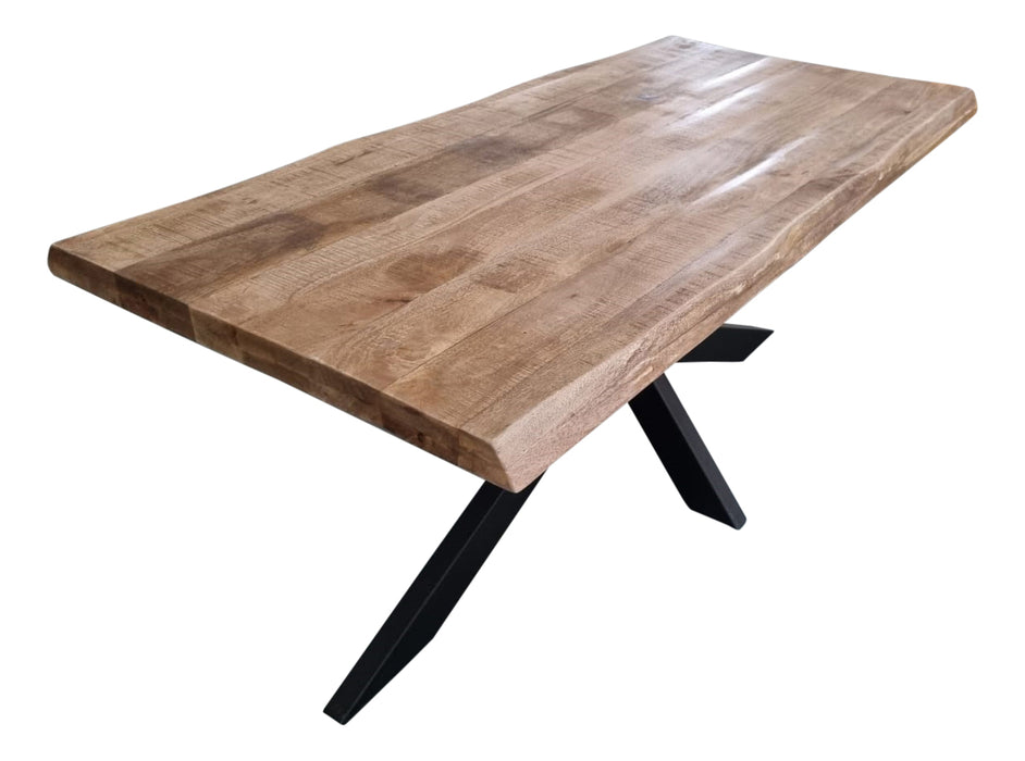 Eettafel Boston | Mangohout | Rechthoek | Matrixpoot