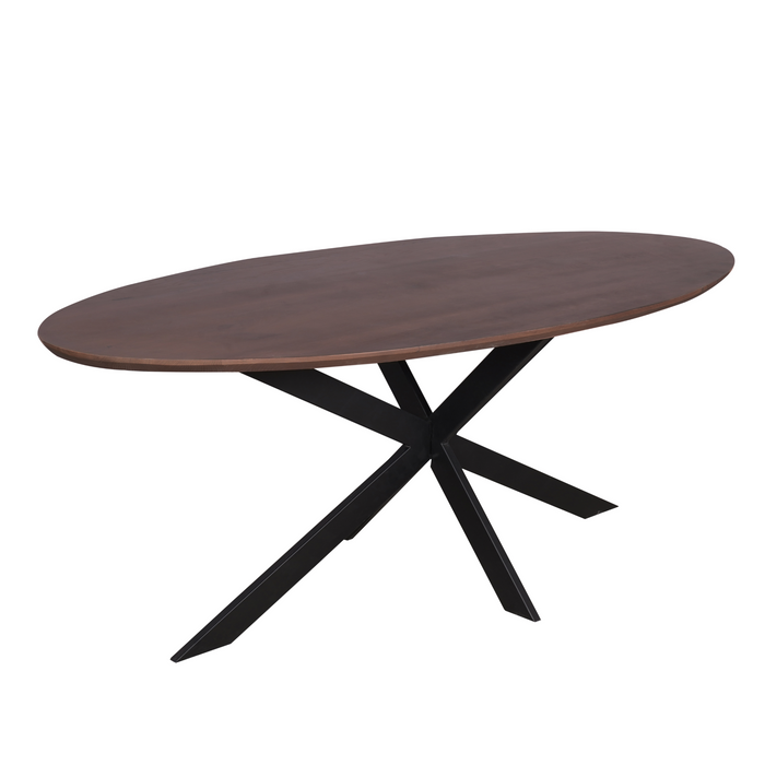 Eettafel Ferris | Eikenhout | Ovaal | Matrixpoot | ["210x100cm","240x110cm"] | Walnoot Eiken