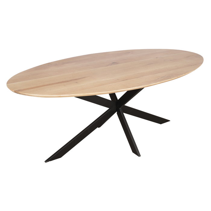 Eettafel Ferris Naturel | Eiken | Ovaal | Matrixpoot | 210cm
