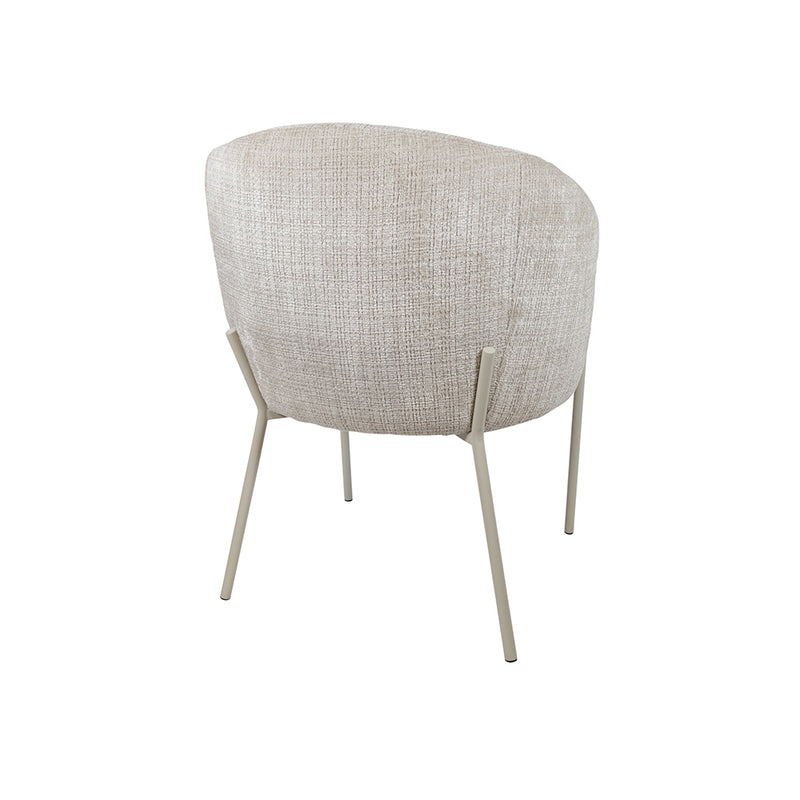 Eetkamerstoel Adele | Taupe | Stof | Armleuning
