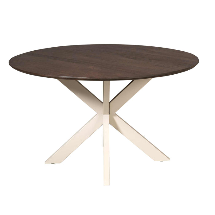 Eettafel Madison Brown | Mangohout | Rond | Matrix Sand | 150cm