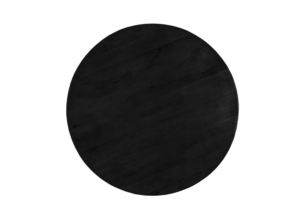 Eettafel Jesper Black | Mangohout | Rond | Matrixpoot