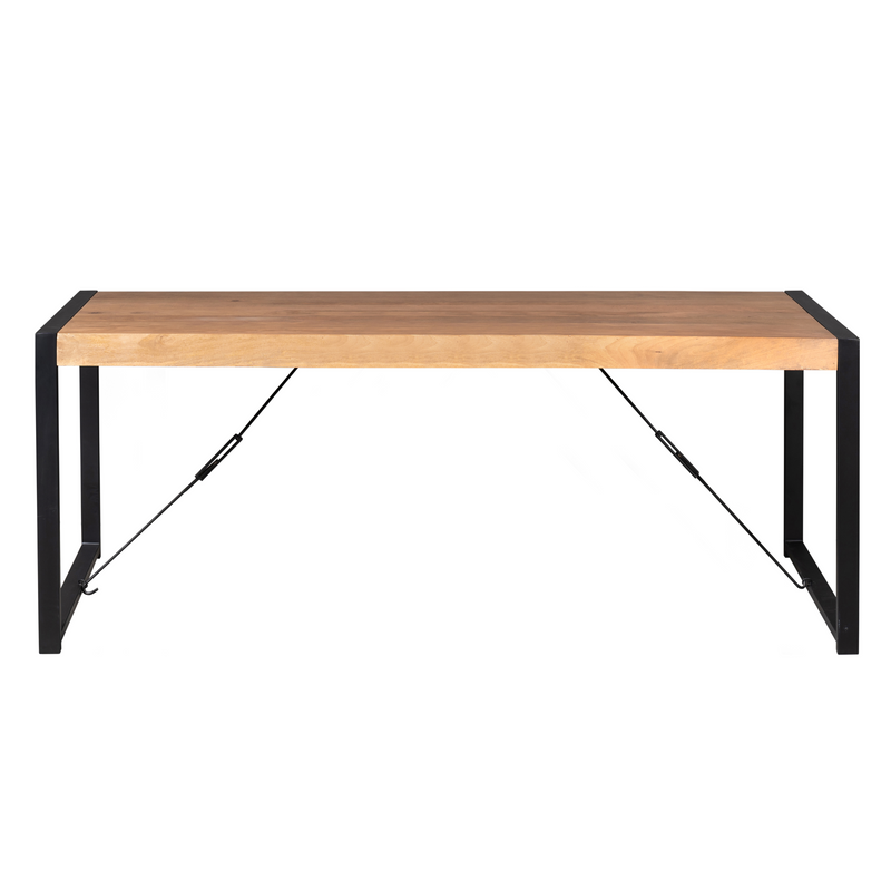 Eettafel Barkley | Mangohout | Rechthoek | U-poot | 200x90