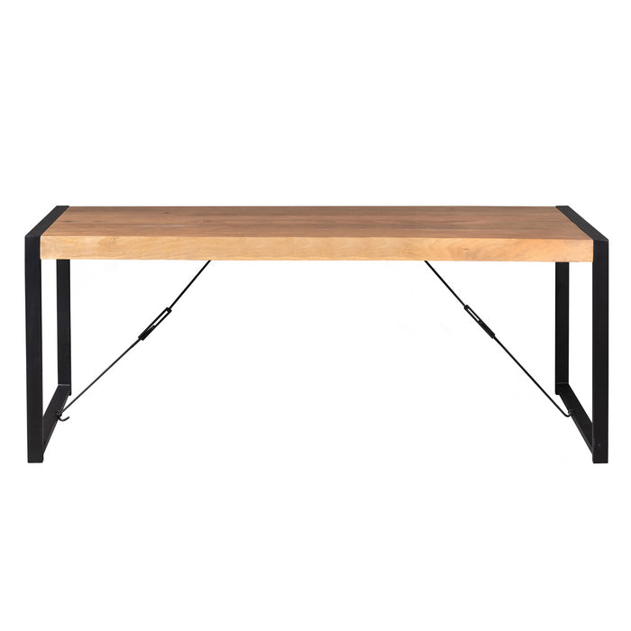 Eettafel Barkley | Mangohout | Rechthoek | U-poot | 200x90