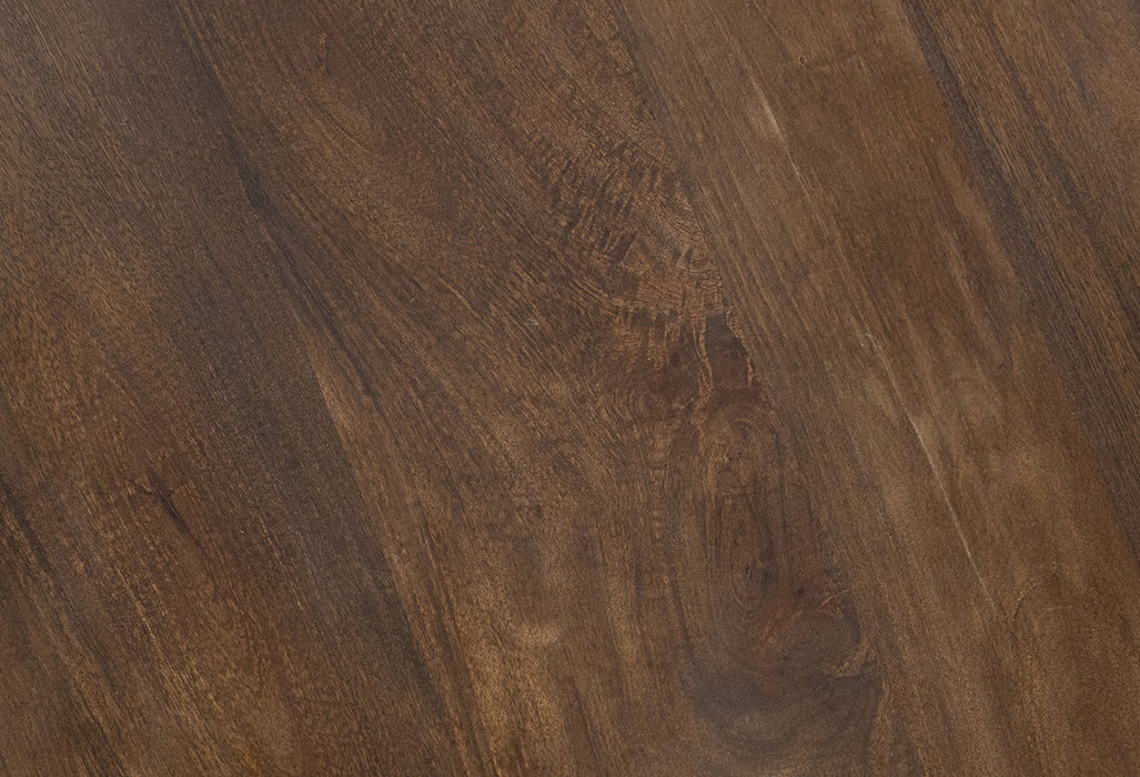 Bijzettafel Belly Table Collection | Massief Mangohout - Walnut - Gelakt | Ø50, H55, Mango