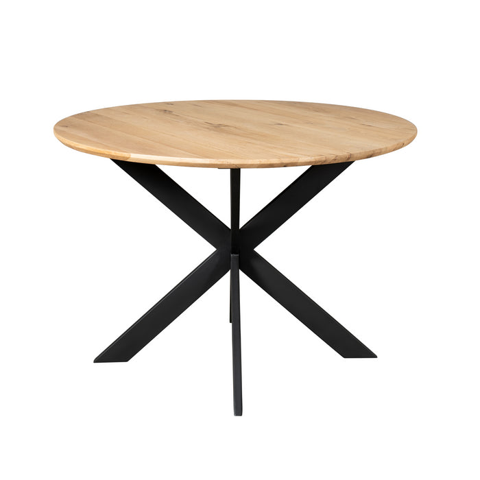 Eettafel Ferris Naturel | Eikenhout | Rond | Matrixpoot