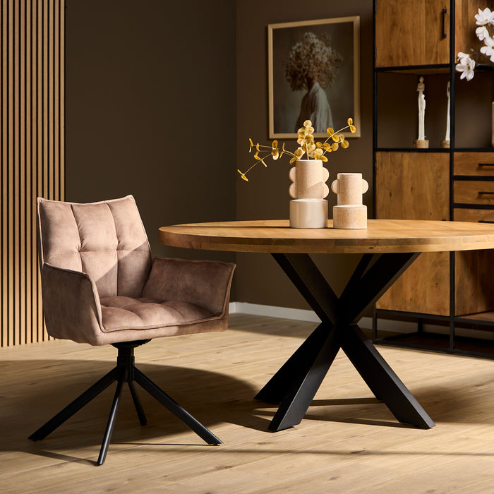 (Prijs per 2) Eetkamerstoel Dani | Velvet Beige