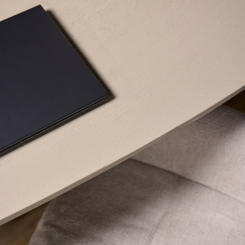 Eettafel Madison Sand | Mangohout | Deens Ovaal | Matrixpoot Brons