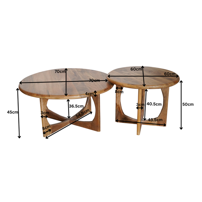 Salontafel Milou | Naturel | 70 cm