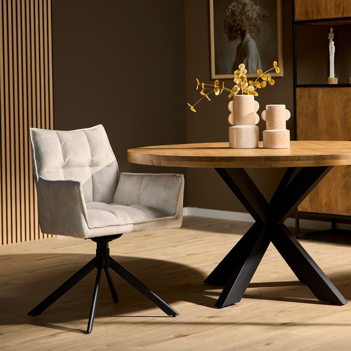 (Prijs per 2) Eetkamerstoel Dani | Velvet Champagne