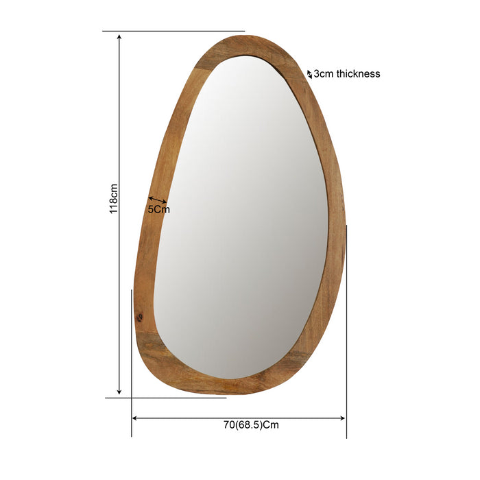 Spiegel Lou | 70 cm | Naturel