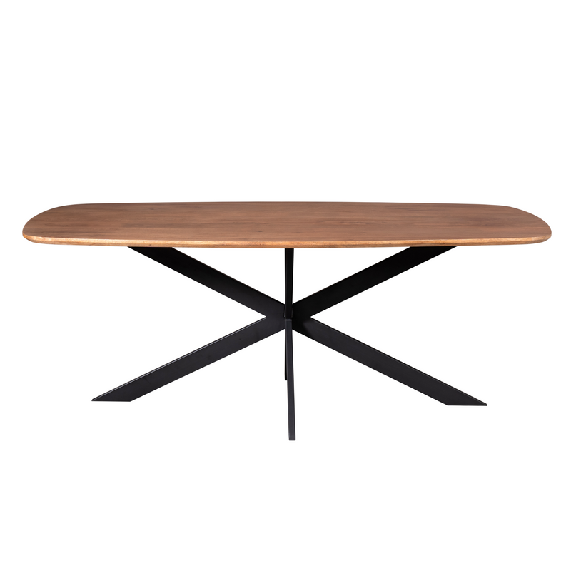 Eettafel Elegance | Mangohout | Deens Ovaal | Matrixpoot
