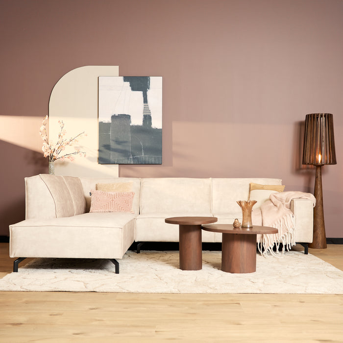 Hoekbank Floris | Links | Beige Velvet