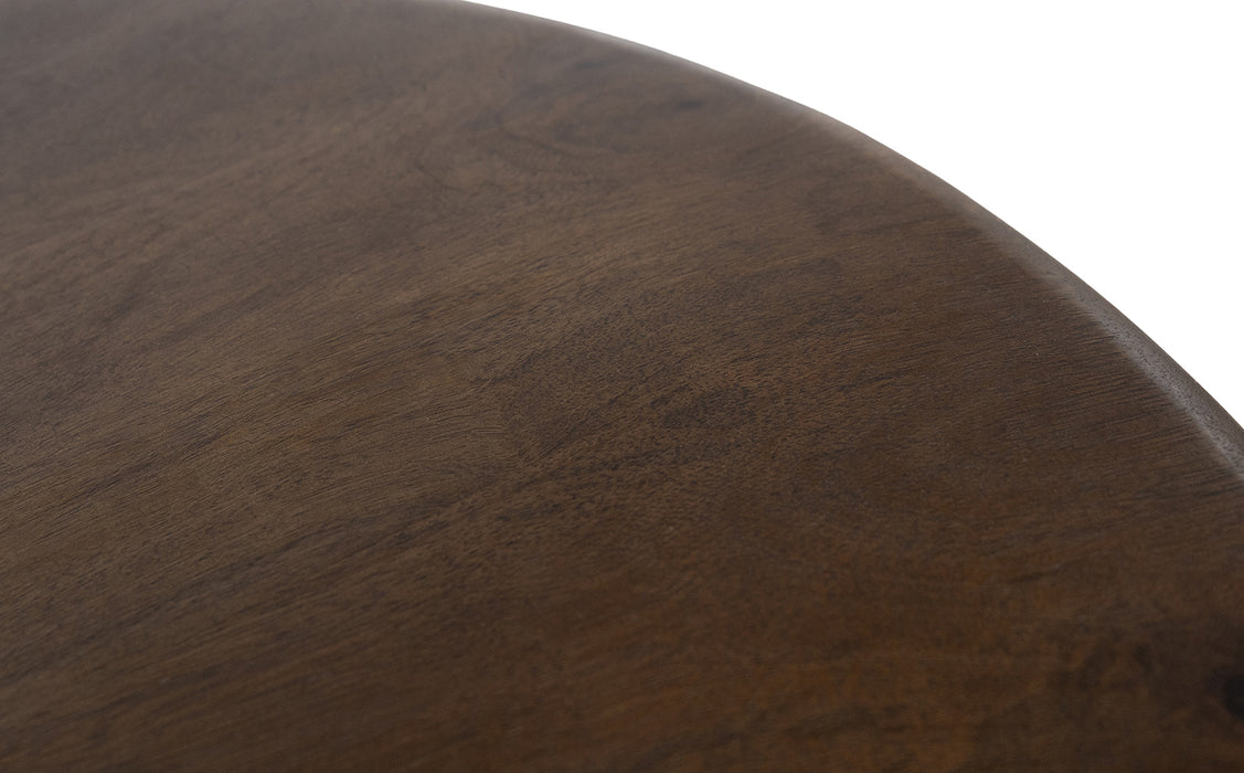 Bijzettafel Zodiac | Massief Mangohout - Walnut - Gelakt | Ø50, H55, Mango