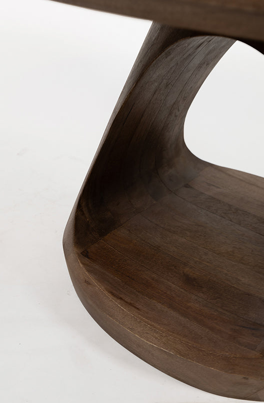 Bremen | Massief Mangohout - Brown Walnut - Gelakt | salontafel Ø70, H38,