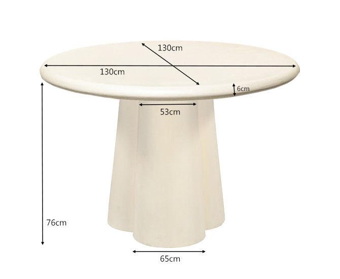 Eettafel Clubs Sandy | Mangohout | Rond | 130cm