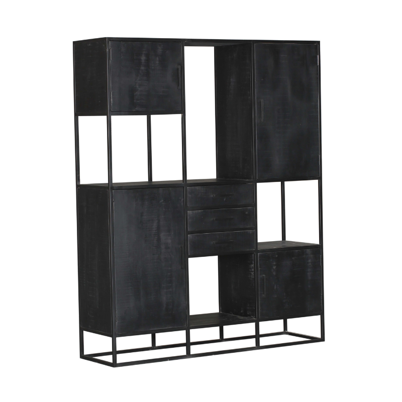 Vakkenkast Denver Black | 160 x 200 cm | Supreme XXL
