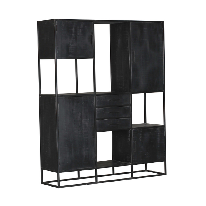 Vakkenkast Denver Black | 160 x 200 cm | Supreme XXL