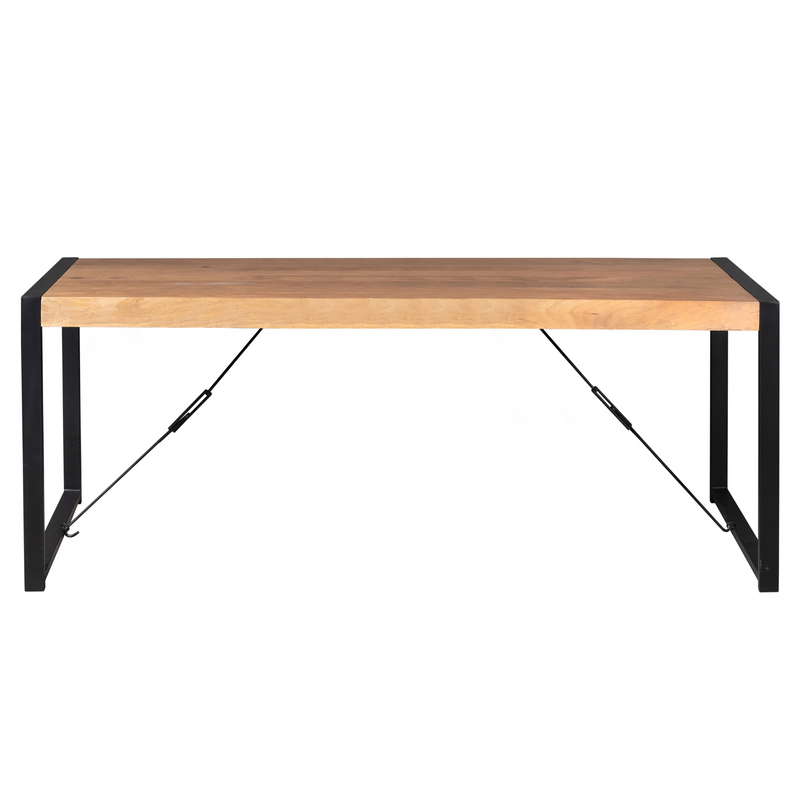 Eettafel Barkley | Mangohout | Rechthoek | U-poot | 220x90