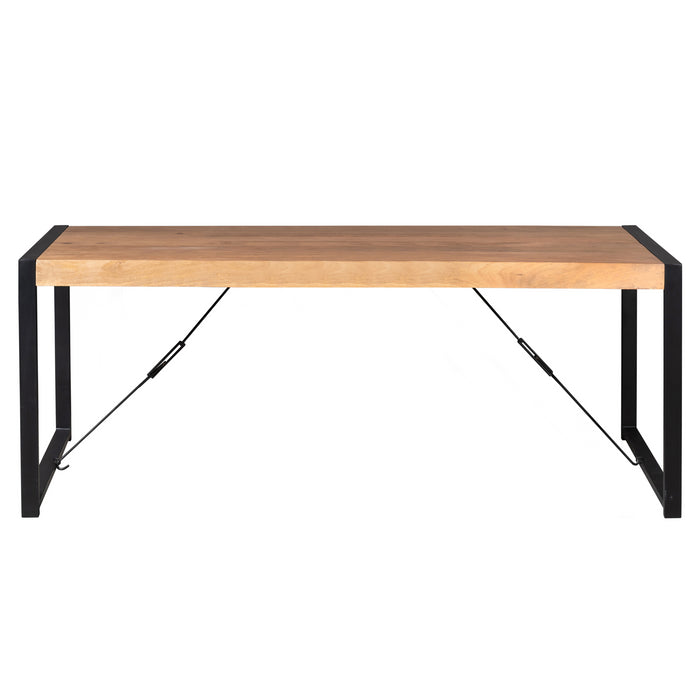 Eettafel Barkley | Mangohout | Rechthoek | U-poot | 220x90